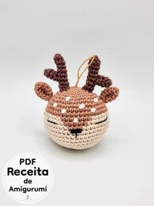 Cervo de Natal Amigurumi Ornamentos Receita de PDF Grátis 500 PDF