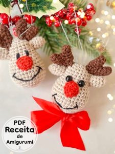 Rudolph Rena Ornamentação Amigurumi Receitas PDF Grátis 500 PDF