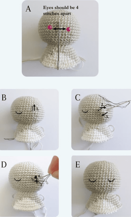 PDF Crochet Totoro Bear Amigurumi Free Pattern Eyes