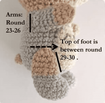 PDF Crochet Totoro Bear Amigurumi Free Pattern Legs