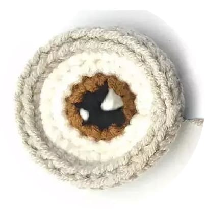 Sitting Crochet Minion Amigurumi Free Pattern Eye