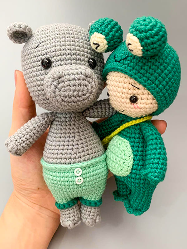 Crochet Hippo Amigurumi Free PDF Pattern 02
