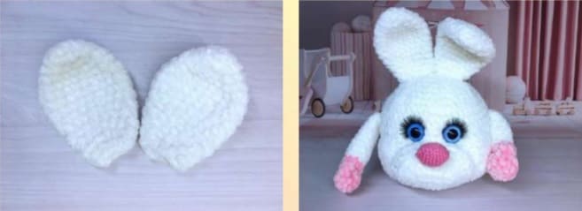 Crochet Plush Bunny PDF Amigurumi Free Pattern Ears 1