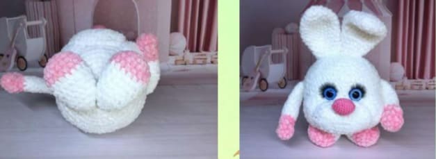 Crochet Plush Bunny PDF Amigurumi Free Pattern Legs 1