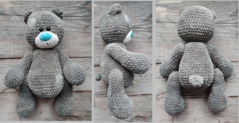 Crochet Plush Teddy Bear PDF Amigurumi Free Pattern Assembly