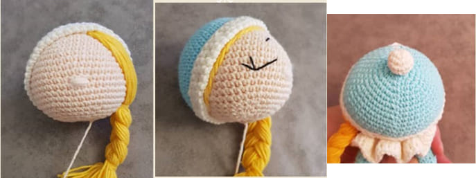 Crochet Rattle Snow Maiden Free PDF Amigurumi Pattern Assembling2