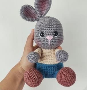 Cute Bunny Melvin PDF Amigurumi Free Pattern Arms2