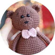 Goldilocks Bear Crochet Amigurumi Free PDF Pattern Bow