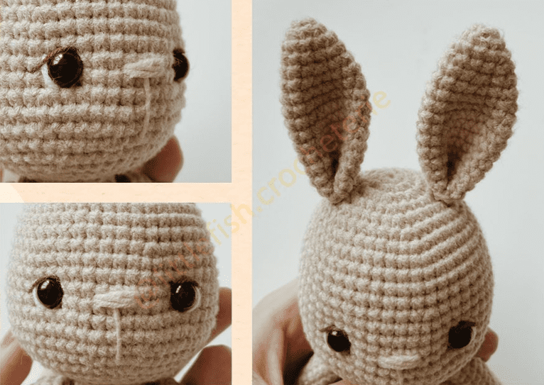 Hazelnut The Little Bunny PDF Amigurumi Free Pattern Head