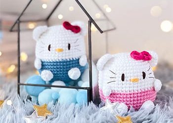 Hello Kitty Keychain PDF Crochet Amigurumi Pattern