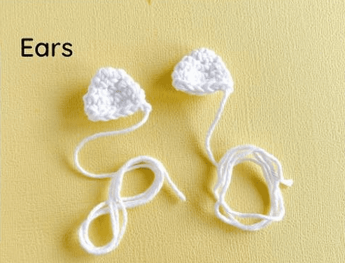 Hello Kitty Keychain PDF Crochet Amigurumi Pattern Ears