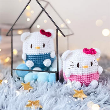 Llavero Hello Kitty PDF Amigurumi Patrón Gratis - 500+ PDF Passo a