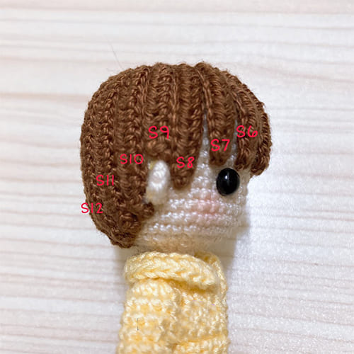 Jin Butter Crochet Amigurumi PDF Free Pattern Hair2