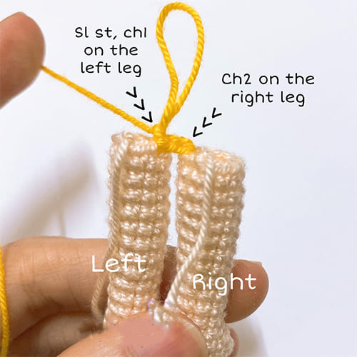 Jin Butter Crochet Amigurumi PDF Free Pattern Legs2