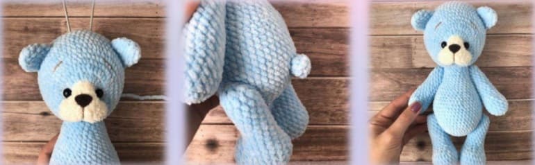 Plush Crochet Teddy Bear PDF Amigurumi Free Pattern Assembly 4