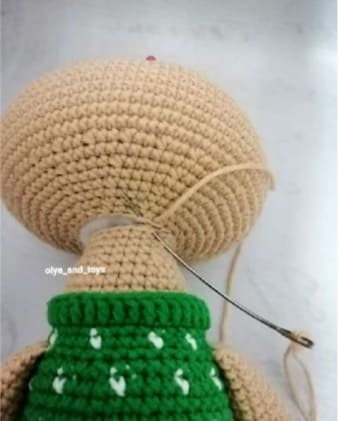 Rolly Crochet Deer PDF Amigurumi Free Pattern Head 2