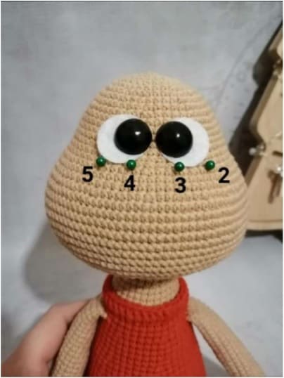 Rolly Crochet Deer PDF Amigurumi Free Pattern Muzzle