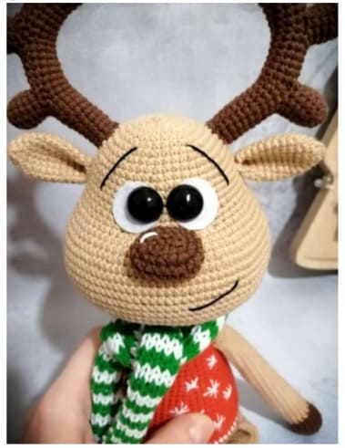 Rolly Crochet Deer PDF Amigurumi Free Pattern Scarf