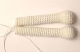 Spring Fairy Crochet Doll PDF Amigurumi Free Pattern Left Leg