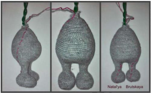 Valentines Day Crochet Bear PDF Amigurumi Free Pattern Body 3