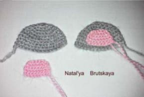 Valentines Day Crochet Bear PDF Amigurumi Free Pattern Inner Ear