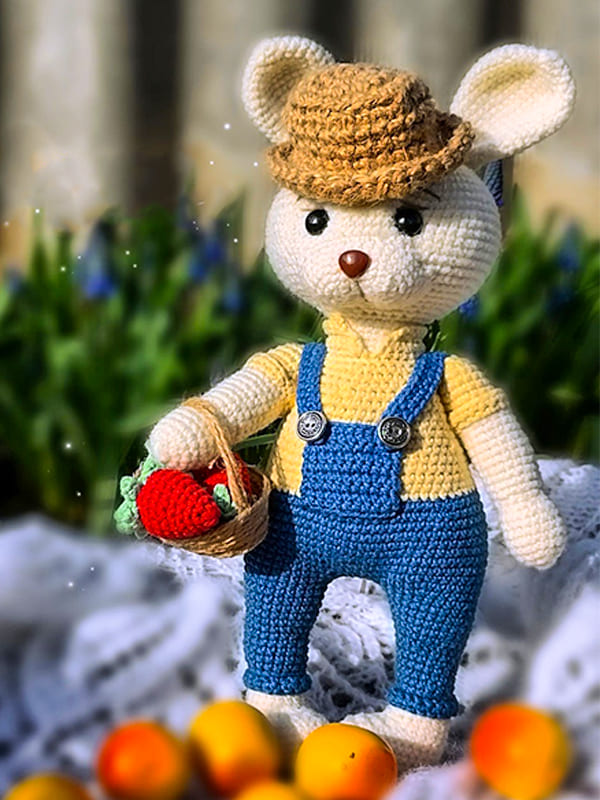 Farmer Crochet Bunny Pdf Amigurumi Free Pattern 1