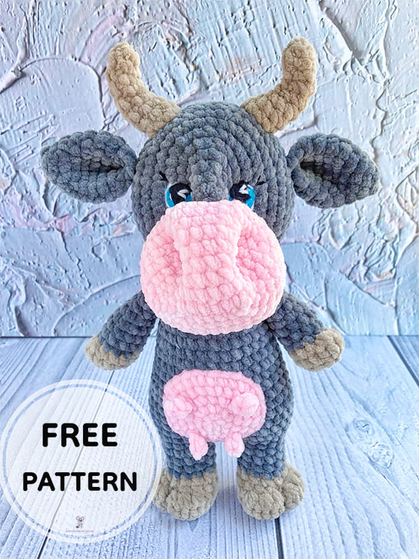Crochet Cow Amigurumi PDF Free Pattern