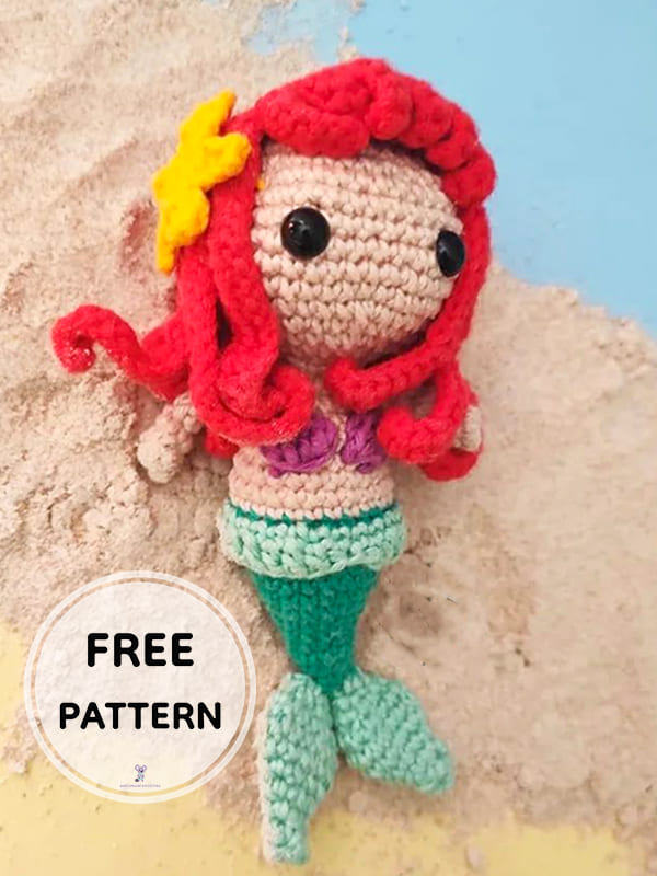 Crochet Mermaid Ari Amigurumi PDF Free Pattern 2
