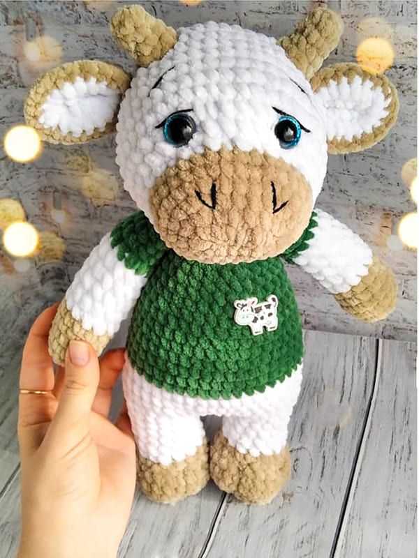 Crochet Plush Cow PDF Amigurumi Free Pattern 3