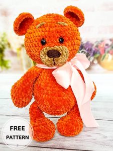 Crochet Plush Teddy Bear PDF Amigurumi Free Pattern - 500+ PDF Passo a ...