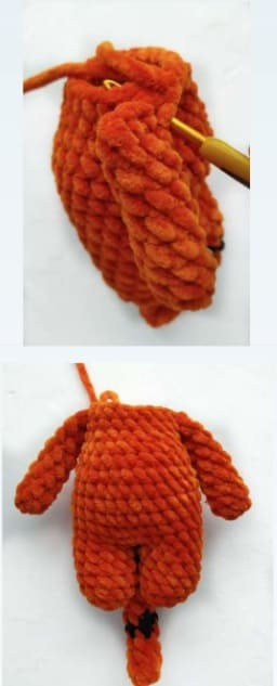Crochet Plush Tiger PDF Amigurumi Free Pattern Body