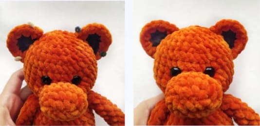 Crochet Plush Tiger PDF Amigurumi Free Pattern Sew Ears