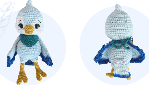 Cute Bird Tori PDF Amigurumi Free Pattern Finishing1