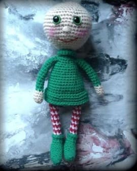 Lanny Santas Helper Crochet Doll PDF Amigurumi Free Pattern Head
