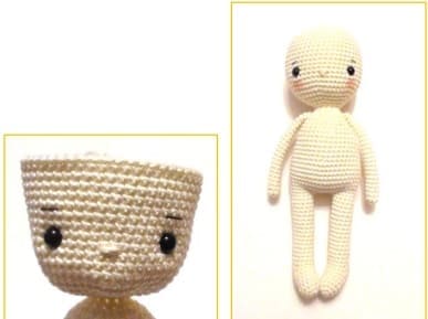Lina The Crochet Doll PDF Amigurumi Free Pattern Head