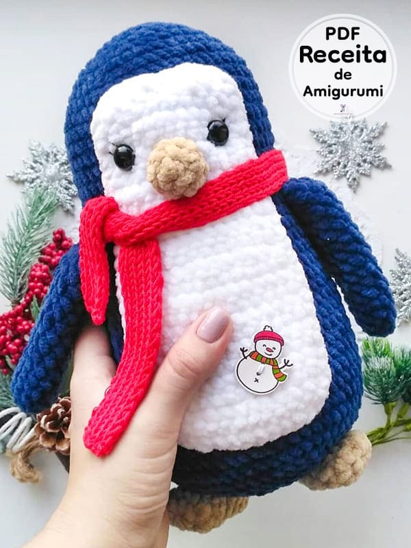PDF Croche Pelucia Pinguim Padrao Amigurumi Gratis 1