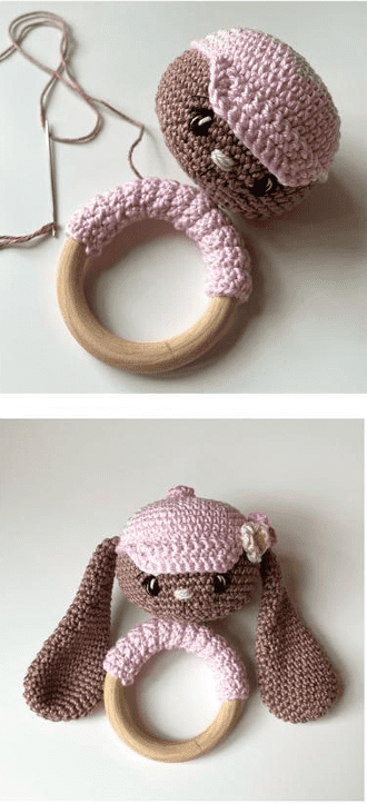 PDF Crochet Bunny Milla Rattle Amigurumi Free Pattern Assembly2