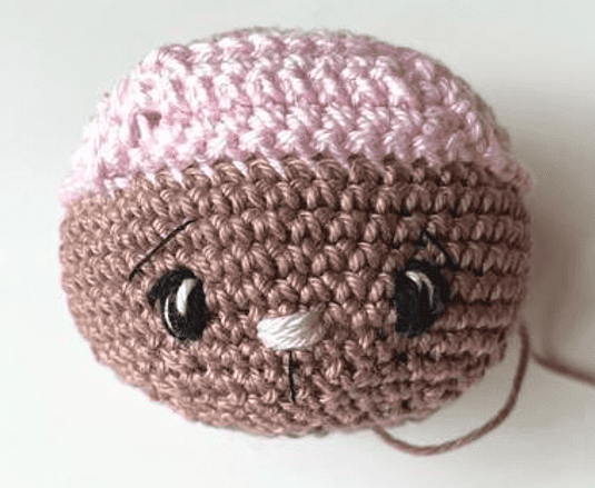 PDF Crochet Bunny Milla Rattle Amigurumi Free Pattern Face