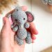 PDF Crochet Cute Elephant Keychain Amigurumi Free Pattern 75x75
