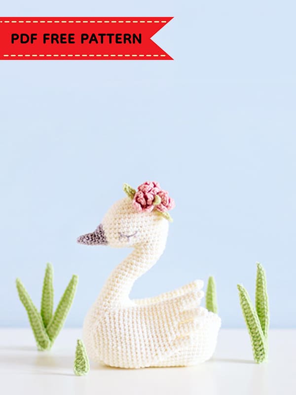 PDF Crochet White Swan Amigurumi Free Pattern 01