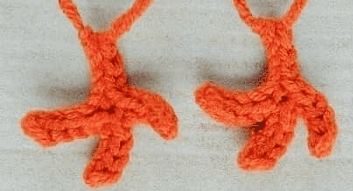 PDF Crochet Yellow Chick Amigurumi Free Pattern Feet