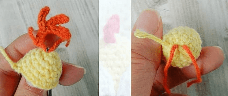 PDF Crochet Yellow Chick Amigurumi Free Pattern Feet2