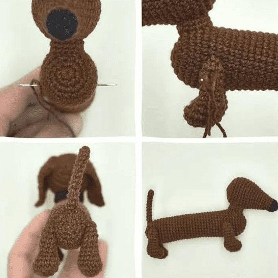 PDF Cute Dog Amigurumi PDF Crochet Pattern Assembly1