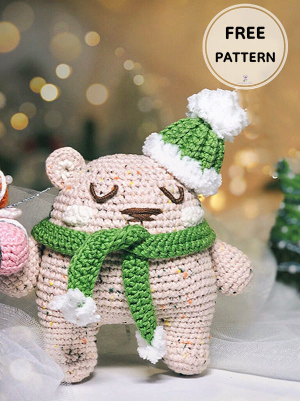 Winter Bear Amigurumi PDF Free Crochet Pattern 1