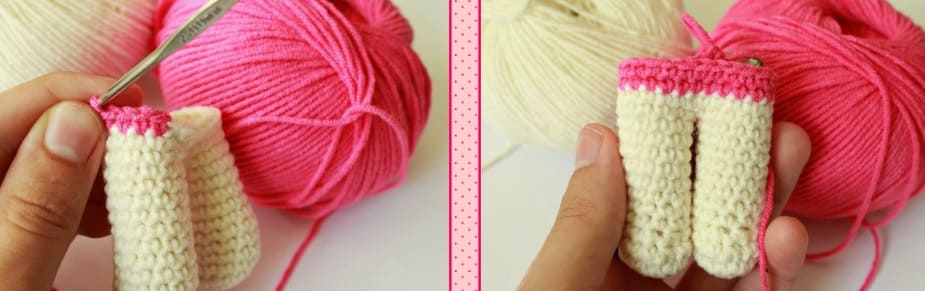 Crochet Cute Bunny PDF Amigurumi Free Pattern Hind Legs And Body 3