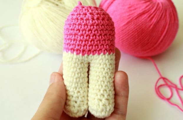 Crochet Cute Bunny PDF Amigurumi Free Pattern Hind Legs And Body 4