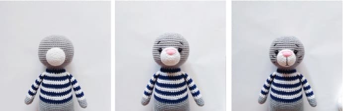 Crochet Cute Cat Jeremy PDF Amigurumi Free Pattern Assembling 2