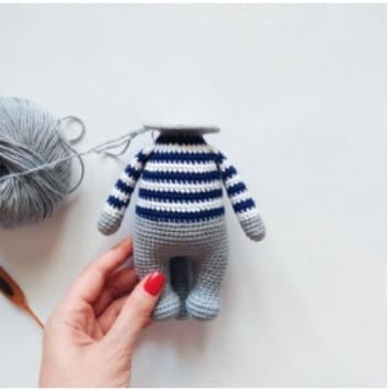 Crochet Cute Cat Jeremy PDF Amigurumi Free Pattern Head