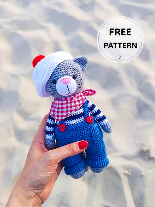 Crochet Cute Cat Jeremy PDF Amigurumi Free Pattern