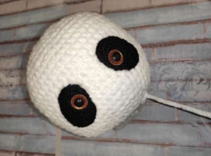Crochet Panda PDF Amigurumi Free Pattern Eye Spots